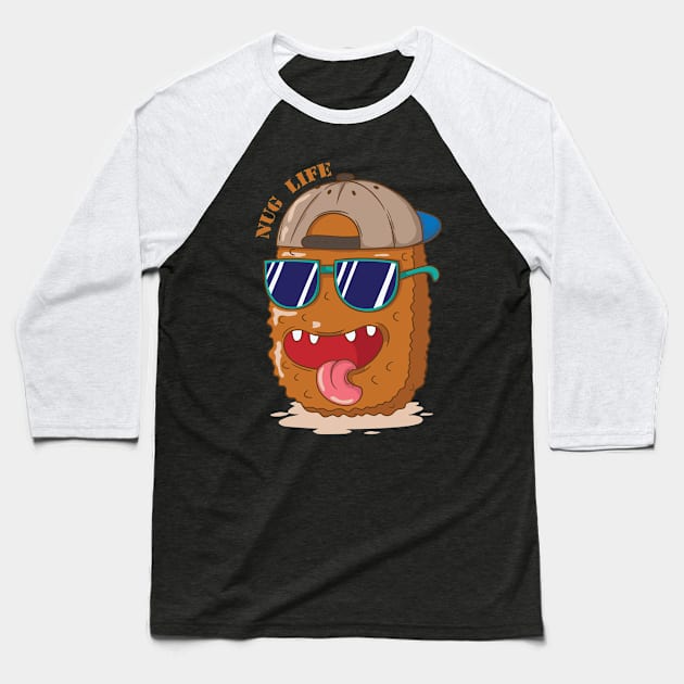 Crazy Nugget Baseball T-Shirt by dieEinsteiger